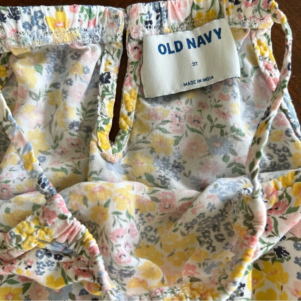 Old Navy | Floral Jumpsuit with Yellow and Blue Accents - Picture 4 of 5